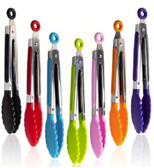 1pc 7-Inch Small Kitchen Tongs – Heat Resistant Nylon Tips – NEW