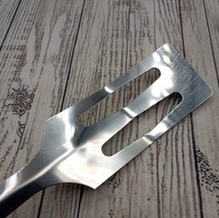 Slotted Servespoon Small Spatula Server Short Metal Turner Unbranded Lot of 2