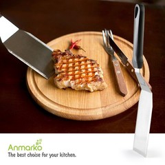 METAL SPATULA STAINLESS STEEL AND SCRAPER PROFESSIONAL CHEF GRIDDLE SPATULAS SET