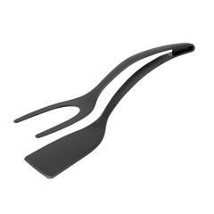2 in 1 Egg Flipper Spatula Tongs Set Grip & Flip Spatula Tong Non-Stick NEW