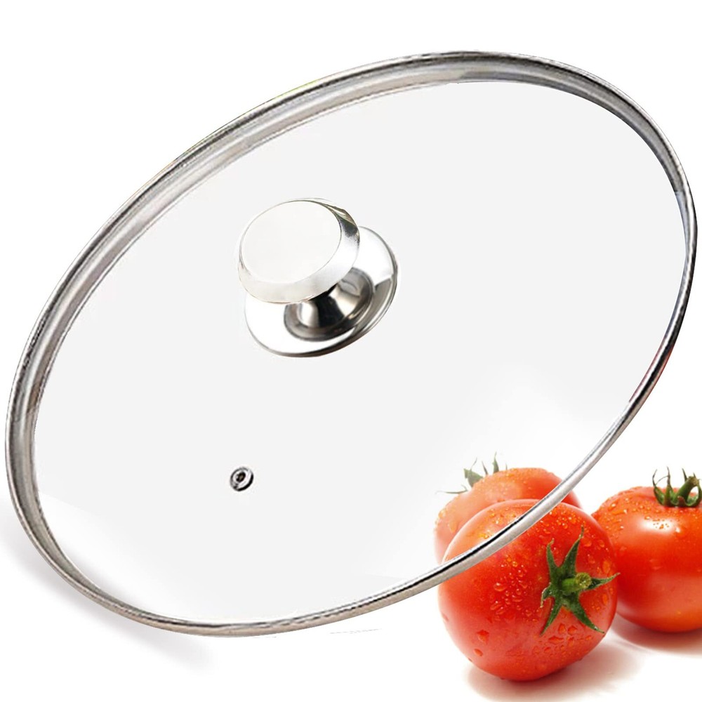 Tempered Glass Lid for Frying Pan Skillets 11″ 12″ Stainless Replacement Cover