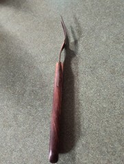 Vintage Ohio China Company Wooden Riveted Serving Meat Fork