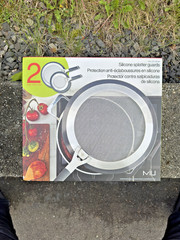 NEW MIU 2-Piece Silicone Splatter Guards Stainless Steel Mesh Screens