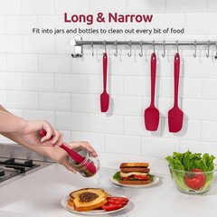 BPA Free Heat Resistant Silicone Spatula Set – Essential Kitchen Tools in Red