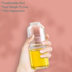 For Baking BBQ Liquid Gadgets Portable Oil Bottle with Brush Silicone Barbecue