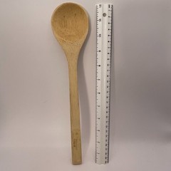 Pampered Chef Spoon Bamboo Wooden Kitchen Tools Mixing Cooking Baking 12″ Round