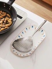 1pc Heavy-duty Stainless Skimmer – Frying & Cooking Strainer Spoon for Kitchen
