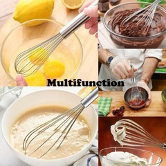 3 Pcs Stainless Steel Whisk Kitchen Utensil Wisk For Blending and Stirring New