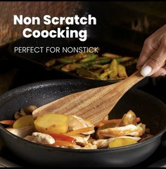10-Piece Teak Wood Cooking Utensils Set- Non-stick, Lightweight & Heat-Resistant