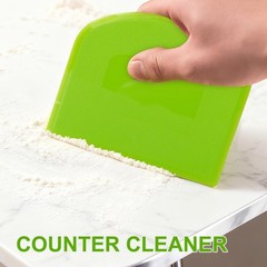 Dough Cutter Dual Sided Flexible Plastic Bowl Scraper for Bread Pizza Pastry