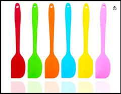 6 Pcs Silicone Spatulas 8.3 inch Small Rubber Spatula Heat Resistant Non-Stick
