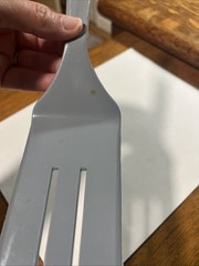 VTG Unbranded Foley-like 2 Slot Nylon Spatula Blue/Gray Slant Edge Angled Prop