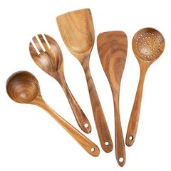 WOOD UTENSILS SET FOR COOKING TEAK WOODEN UTENSILS SET WOOD SPATULA FOR NONSTICK
