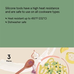 3pk Silicone Mini Spatula Set, Multicolor Dishwasher-Safe