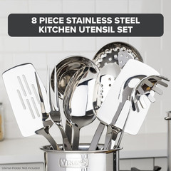 Viking Kitchen Utensils Set, 8 Piece Stainless Steel Cooking Utensil Set, Includ