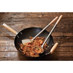 Fox Run Spatula and Ladle Wok Utensil Set, Set of 2, Removable Handles, Silver