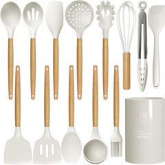Silicone Cooking Utensils Kitchen Utensil Set – 446°F Heat Resistant Silicone Ki