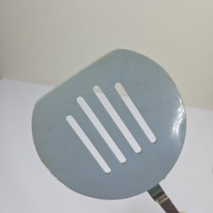 Vtg Bonny Nylon Round Wide Slotted Spatula Turner Flipper Blue Plastic