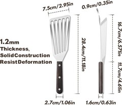 MIU France Spatula Stainless Steel Slotted Flexible Metal Lightweight Turner