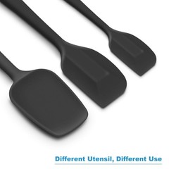 SILICONE SPATULA 3PIECE SET ERGONOMIC HANDLE HIGH HEATRESISTANT SPATULAS NONSTIC