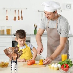 KITCHEN UTENAILS SET WITH HOLDERKITCHEN WOODEN UTENSILS FOR COOKING WOOD UTENSIL