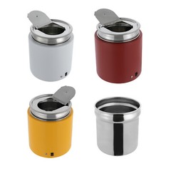 2* Commercial Soup Warmer Pot Electric Soup Kettle with Hinged Lid Food Warmer