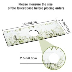 Sink Faucet Absorbing Mat, 2 Pack Drying Mat Around Faucet Sink Splash Guard …