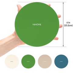 NIHOME Silicone Jar Opener – 6 Inch Round Shape, Forest Color Palette-4pcs