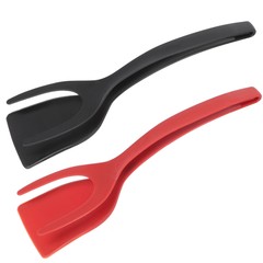 2pcs 2in1 Flip Utensils Non Stick Silicone Omelette Kitchen Spatula Cooking Tool