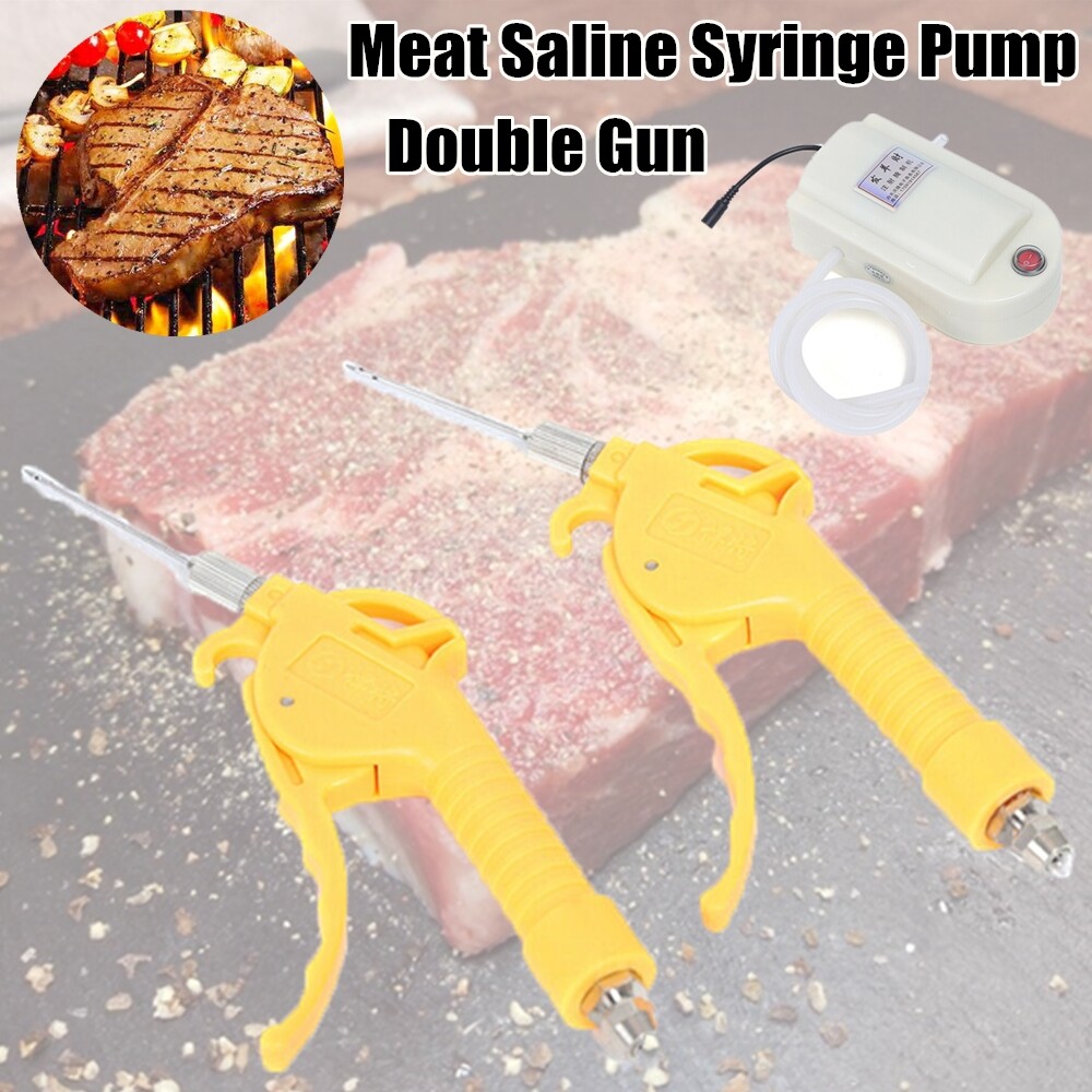 Meat Injector Gun Pump with Hose, Stainless Steel Electric Marinade Injector