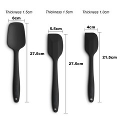SILICONE SPATULA 3PIECE SET ERGONOMIC HANDLE HIGH HEATRESISTANT SPATULAS NONSTIC