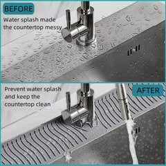 30 Inch Silicone Sink Splash Guard Faucet Drip Catcher Tray