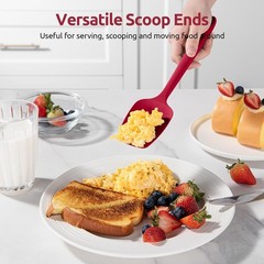 BPA Free Heat Resistant Silicone Spatula Set – Essential Kitchen Tools in Red