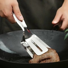 Stainless Steel Steak Clamp Food Clip Tongs Bread Meat BBQ Kitchen Cooking Tool