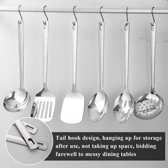 6-Piece Heavy Duty Stainless Steel Kitchen Utensils Set Cooking Tools Spatulas