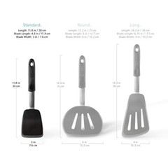 Di Oro Chef Series Standard Flexible Silicone Turner Spatula 600f Heat Resistant