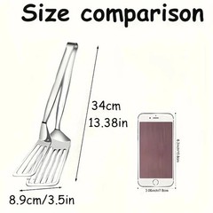 Stainless Steel Steak Clamp Food Clip Tongs Bread Meat BBQ Kitchen Cooking Tool