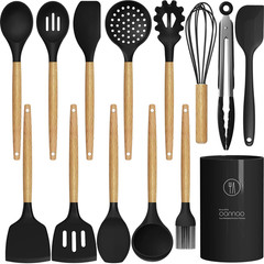 Silicone Cooking Utensils Kitchen Utensil Set – 446°F Heat Resistant Silicone Ki