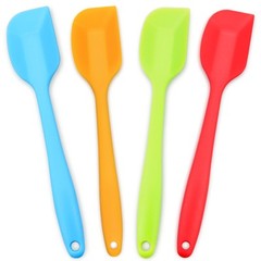 SILICONE SPATULA 4PIECE SET HEATRESISTANT SPATULAS NONSTICK RUBBER SPATULAS WITH