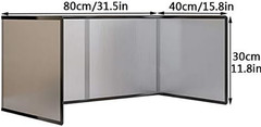 4 Sided Stainless Steel Oil Splatter Guard, Grease Splatter Screen, Stove Splash