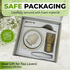 Matcha Whisk Set with Matcha Bowl – Matcha Set Included Electric Frother, Bamboo
