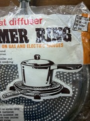 Vintage Stove Top Metal Simmer Ring 8” Heat Diffuser For Gas Electric Ranges NIB