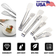 Stainless Steel Kitchen Tongs Serving Utensils BBQ Tongs For Cooking Heavy Duty