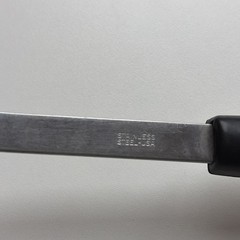 Vintage Blue Cornflower Spatula Stainless Steel Plastic Handle Made in USA 1950s