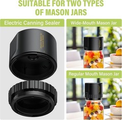 Electric Vacuum Sealer for Mason Jar – Vacuum Sealing Machine Kit with 10 Lids