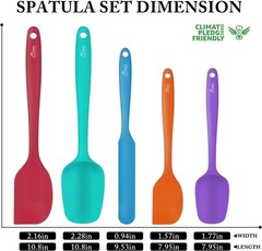 Versatile 5-Piece BPA-Free Silicone Spatula Set – Effortless Cooking & Baking