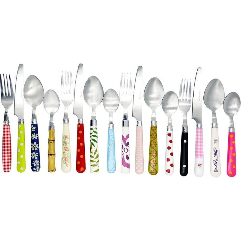 Mosaic Utensil Set 16 Piece Stainless Steel Dishwasher Safe Casual Dining Gift