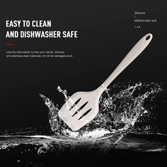 Silicone Cooking Utensils Set Heat Resistant 446°F Kitchen Tools BPA Free Dis…