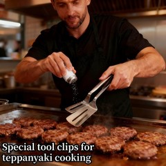 1/2× Kitchen Stainless Steel Steak Clamp Food Clip Tongs Meat BBQ Cooking Tool