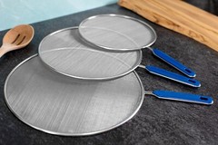 Stainless Steel Splatter Screen Guard Set of 3 – 8″, 10″ and 11″ Cooking Shield 
